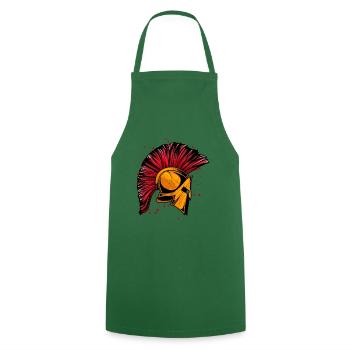 Casque Spartan Warrior Gold - Tablier de cuisine - vert foncé - Devant - AI Model Male 185 dark (185cm)