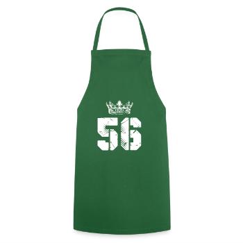 56 Number crown - Cooking Apron - green - Front - AI Model Male 185 dark (185cm)