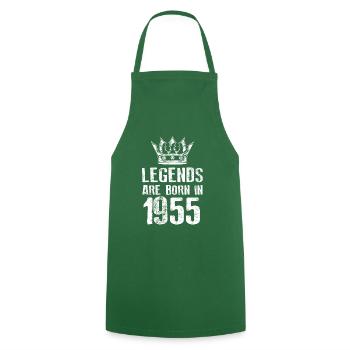 1955 legends born in - Cooking Apron - green - Front - AI Model Male 185 dark (185cm)