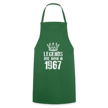 1967 legends born in - Cooking Apron - green - Front - AI Model Male 185 dark (185cm)