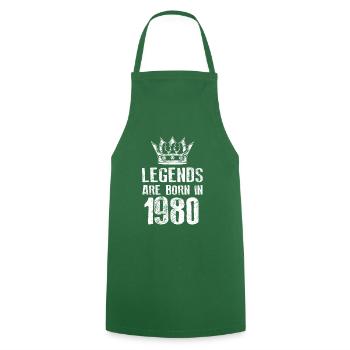 Légendes de 1980 nées en - Tablier de cuisine - vert foncé - Devant - AI Model Male 185 dark (185cm)