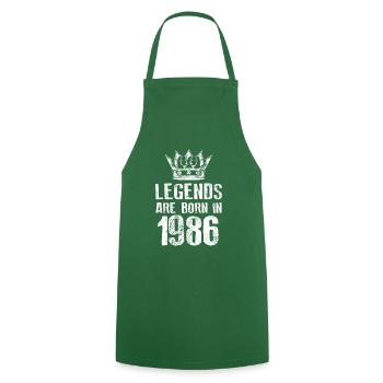 Légendes de 1986 nées en - Tablier de cuisine - vert foncé - Devant - AI Model Male 185 dark (185cm)