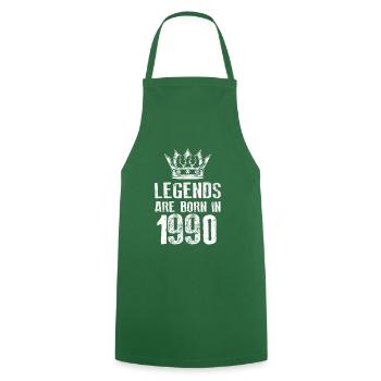 1990 legends born in - Cooking Apron - green - Front - AI Model Male 185 dark (185cm)