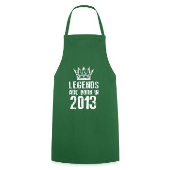 2013 legends born in - Cooking Apron - green - Front - AI Model Male 185 dark (185cm)