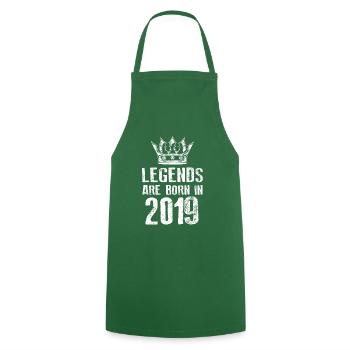 2019 legends born in - Cooking Apron - green - Front - AI Model Male 185 dark (185cm)
