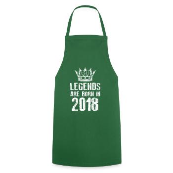 2018 legends born in - Cooking Apron - green - Front - AI Model Male 185 dark (185cm)