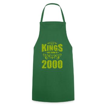 kings are born 2000 - Cooking Apron - green - Front - AI Model Male 185 dark (185cm)