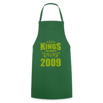 kings are born 2009 - Cooking Apron - green - Front - AI Model Male 185 dark (185cm)