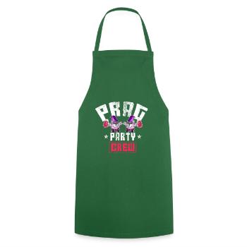 Prag Party Crew - Kochschürze - Grün - Vorne - AI Model Male 185 dark (185cm)
