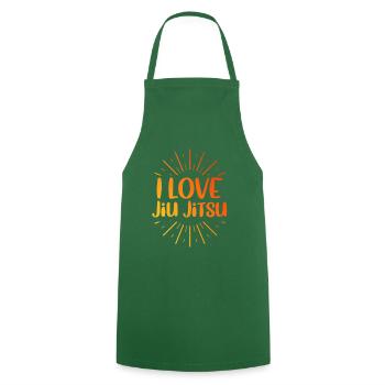 J’adore le Jiu Jitsu - Tablier de cuisine - vert foncé - Devant - AI Model Male 185 dark (185cm)