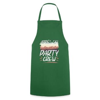 Apres SKi Party Crew - Kochschürze - Grün - Vorne - AI Model Male 185 dark (185cm)