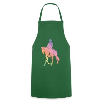 Silhouette d’équitation - Tablier de cuisine - vert foncé - Devant - AI Model Male 185 dark (185cm)
