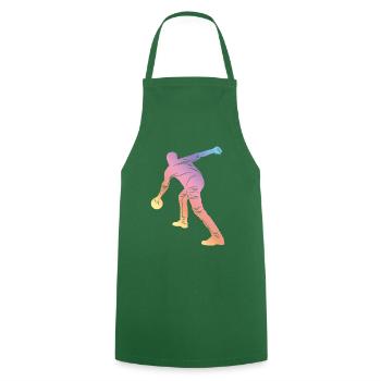 Bowling Silhouette - Tablier de cuisine - vert foncé - Devant - AI Model Male 185 dark (185cm)