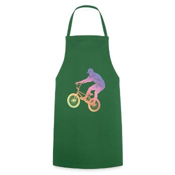 Motocross Silhouette - Cooking Apron - green - Front - AI Model Male 185 dark (185cm)