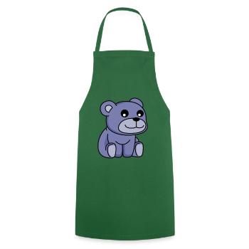 Bear Comic - Cooking Apron - green - Front - AI Model Male 185 dark (185cm)