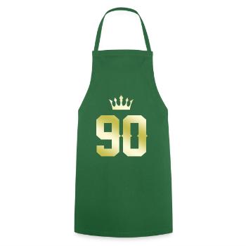 90 Number crown - Cooking Apron - green - Front - AI Model Male 185 dark (185cm)