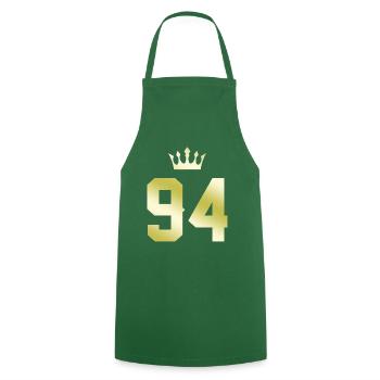 94 Number crown - Cooking Apron - green - Front - AI Model Male 185 dark (185cm)