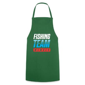 Fishing Team - Kochschürze - Grün - Vorne - AI Model Male 185 dark (185cm)