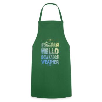 Hello Sweater Weather - Kochschürze - Grün - Vorne - AI Model Male 185 dark (185cm)