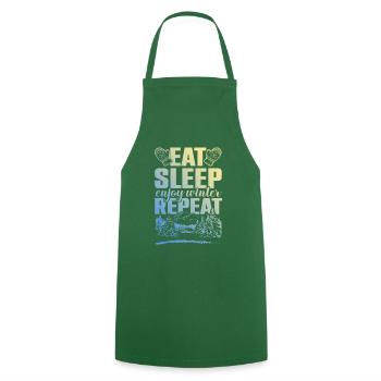 Manger Dormir profiter de Winter Repeat - Tablier de cuisine - vert foncé - Devant - AI Model Male 185 dark (185cm)