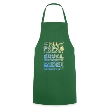 Papa Motorcycle - Cooking Apron - green - Front - AI Model Male 185 dark (185cm)