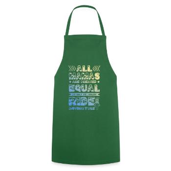 Mama Motorcycle - Cooking Apron - green - Front - AI Model Male 185 dark (185cm)