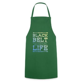Black Belt Martial Arts - Cooking Apron - green - Front - AI Model Male 185 dark (185cm)
