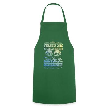 Mma Mixed matrial arts - Cooking Apron - green - Front - AI Model Male 185 dark (185cm)