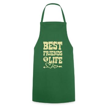 Best Friends 4 Life - Cooking Apron - green - Front - AI Model Male 185 dark (185cm)