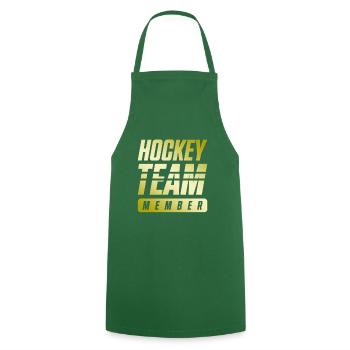 Équipe de hockey - Tablier de cuisine - vert foncé - Devant - AI Model Male 185 dark (185cm)