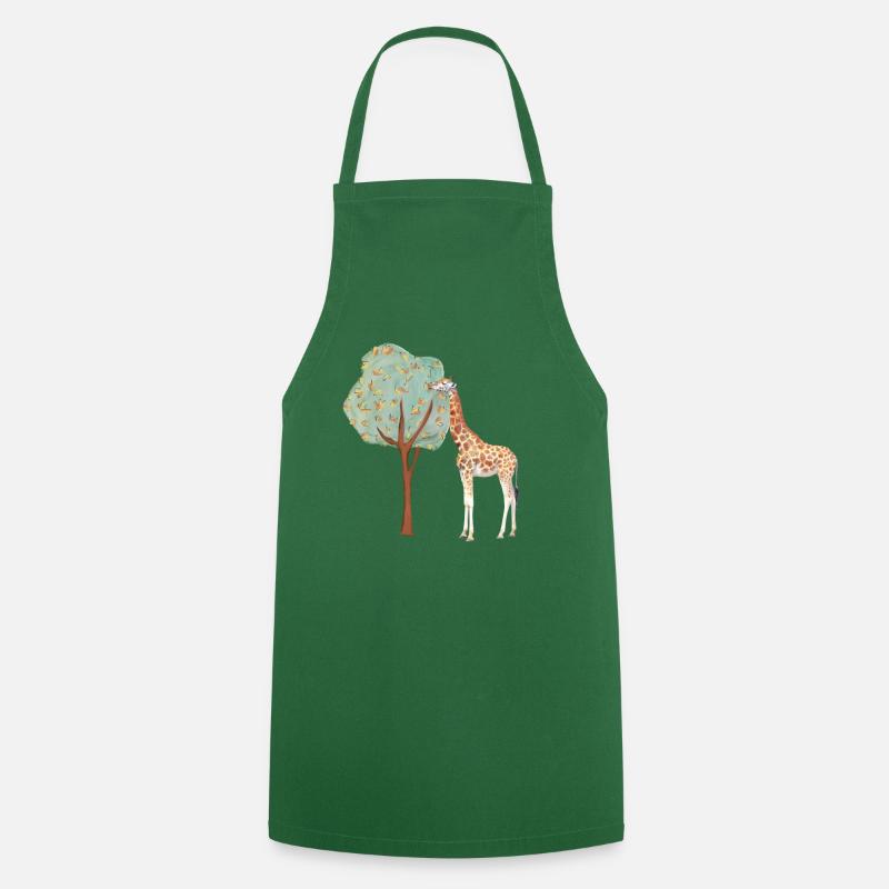 Giraffe | Giraffe - Kochschürze - Grün