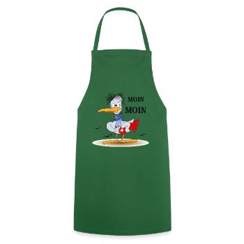 Moin Moin - Tablier de cuisine - vert foncé - Devant - AI Model Male 185 dark (185cm)