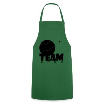 TEAM EARTH - Earth Planet Moon Space - Cooking Apron - green - Front - AI Model Male 185 dark (185cm)