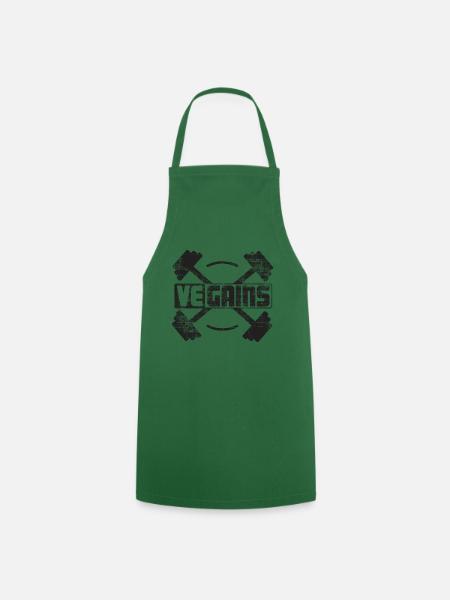 Veganes Muskel-Power-Geschenk - Kochschürze - Grün