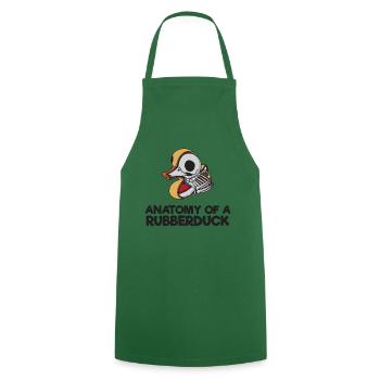 Anatomie d'un cadeau Rubberduck - Tablier de cuisine - vert foncé - Devant - AI Model Male 185 dark (185cm)
