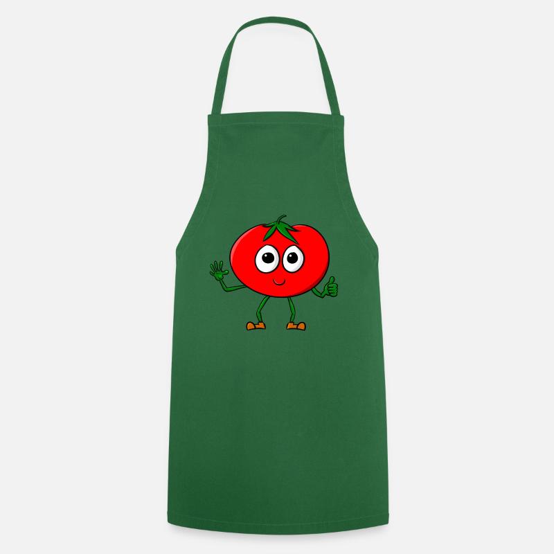 Tomate Comic - Kochschürze - Grün