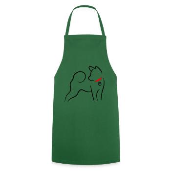 Shibainu - Cooking Apron - green - Front - AI Model Male 185 dark (185cm)