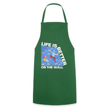 Wall Climbing Bouldering - Cooking Apron - green - Front - AI Model Male 185 dark (185cm)