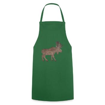 Elk - Cooking Apron - green - Front - AI Model Male 185 dark (185cm)