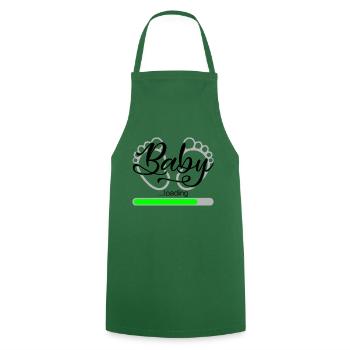 Baby loading Pregnant mom gift - Cooking Apron - green - Front - AI Model Male 185 dark (185cm)