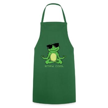 STAY COOL 1 - Cooking Apron - green - Front - AI Model Male 185 dark (185cm)