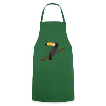 Doux Toucan ! - Tablier de cuisine - vert foncé - Devant - AI Model Male 185 dark (185cm)