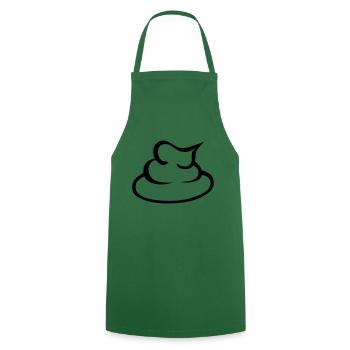 merde trace bouze 15 - Tablier de cuisine - vert foncé - Devant - AI Model Male 185 dark (185cm)