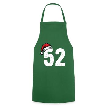 52 Numéro Noël - Tablier de cuisine - vert foncé - Devant - AI Model Male 185 dark (185cm)