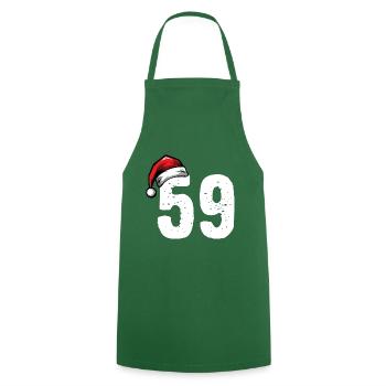 59 Number Christmas - Cooking Apron - green - Front - AI Model Male 185 dark (185cm)