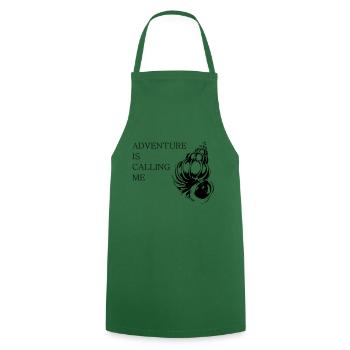 téléphone palourdes - Tablier de cuisine - vert foncé - Devant - AI Model Male 185 dark (185cm)