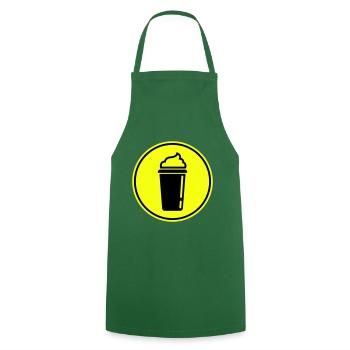 Kaffee Icon - Kochschürze - Grün - Vorne - AI Model Male 185 dark (185cm)