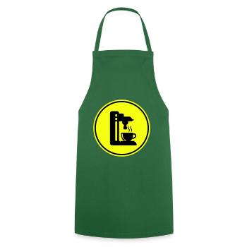 Coffee machine symbol - Cooking Apron - green - Front - AI Model Male 185 dark (185cm)