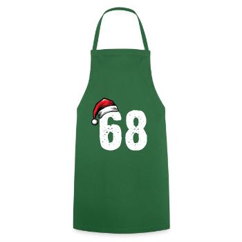68 Numéro Noël - Tablier de cuisine - vert foncé - Devant - AI Model Male 185 dark (185cm)