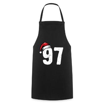 97 Number Christmas - Cooking Apron - black - Front - AI Model Male 185 dark (185cm)